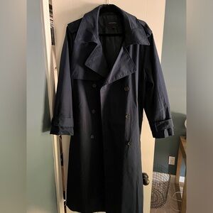 Banana Republic Cotton Twill Trench in Navy Size XL